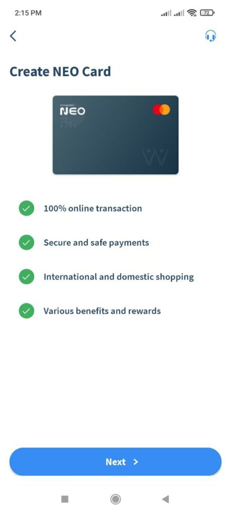 Neo Card, Virtual Prepaid Card Yang Fleksibel